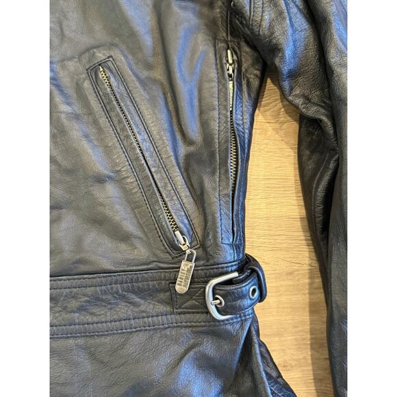 Harley Davidson Women’s Black Leather Motorcycle Jacket Small Genuine Leather - Picture 3 of 11